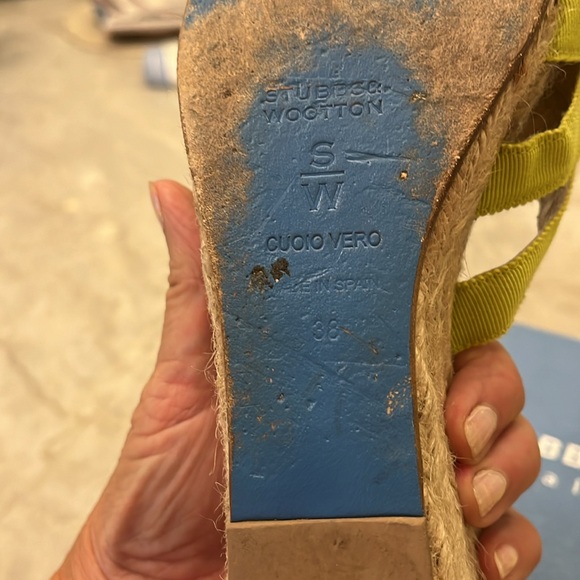 Stubbs and Wootton lIme green Slides size38 - Picture 6 of 11